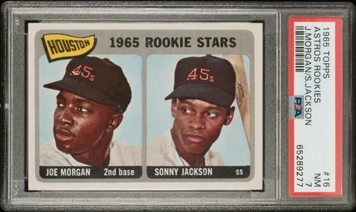 1965 Topps #16 Astros Colt .45's Rookies Joe Morgan Sonny Jackson PSA 7 NM