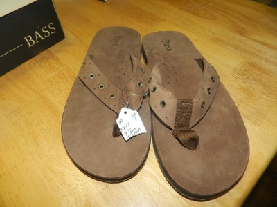 bass leather flip flops