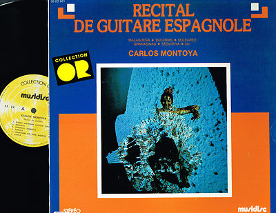 Carlos Montoya RECITAL DE GUITARE ESPAGNOLE LP Musidisc FRANCE 30CO901 @N/M-Excl