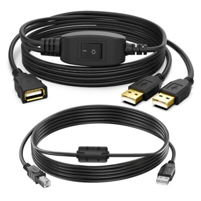Divisor Usb 1 A 2 Con Interruptor Para Dos Computadoras A Una Impresora 5Ft