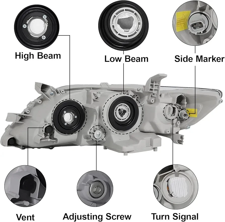 Nilight Headlight Assembly Compatible with 2007 2008 2009 Toyota Camry - Imagem 3 de 4