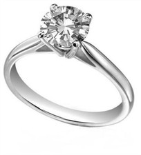 18ct Gold Ring 1.5ct Certified Moissanite  Engagement Ring UK Hallmarked