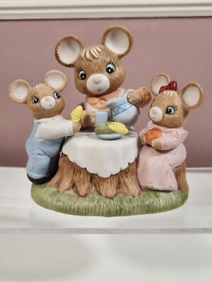 Vintage Princess House Maus Familie Tea Time Mais Sammelfigur