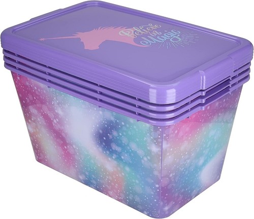 4pcs 14.5 Gallon 58 Quart Plastic Storage Bin Stackable Container Totes with Lid - Picture 23 of 31