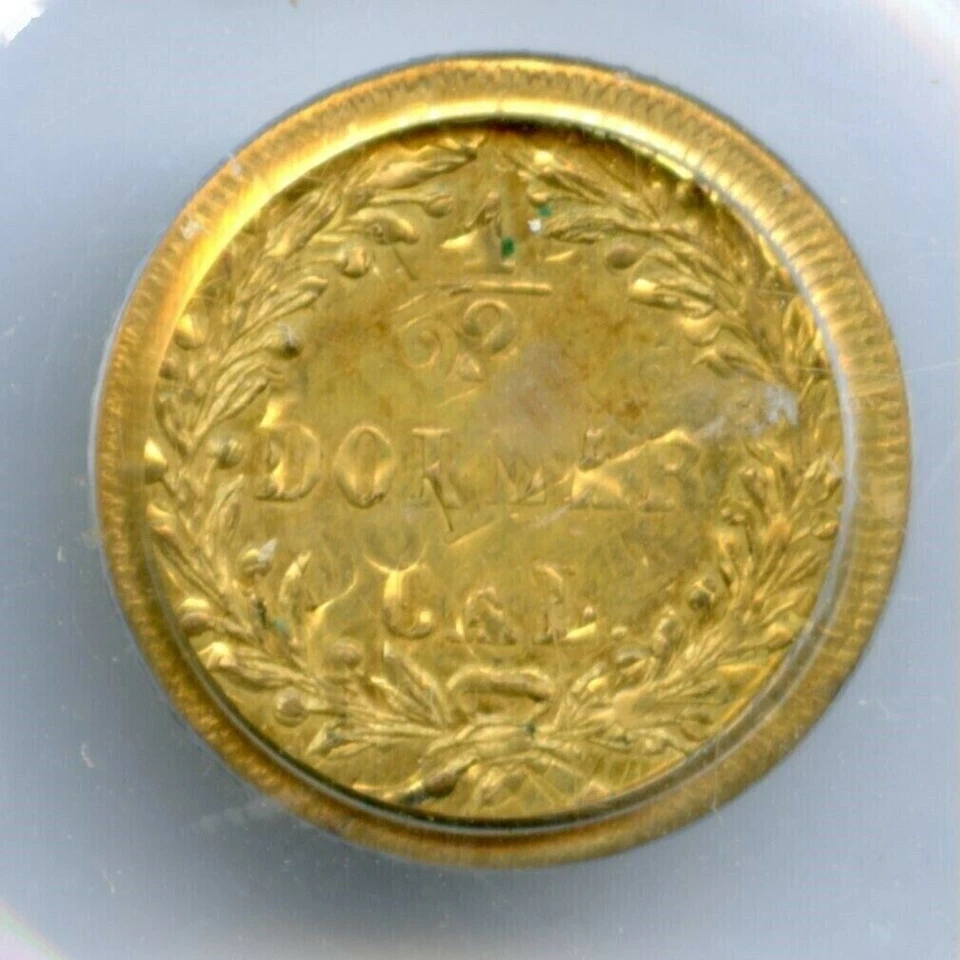 ¡ERROR! Collar Rev Doble Golpe 1872 G50C, Oro California, BG-1049 PCGS MS63 Foto 2 de 4