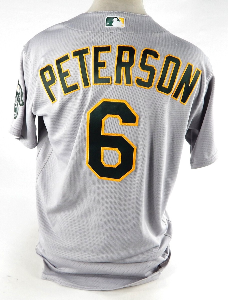 2023 Oakland Athletics Jace Peterson #6 Game Issued Grey Jersey 46 
