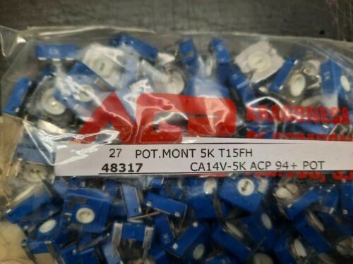 ACP 5 kOhm 15mm 0.25W trimmer resistor CA14V-5K Lot-10pcs - Picture 2 of 2