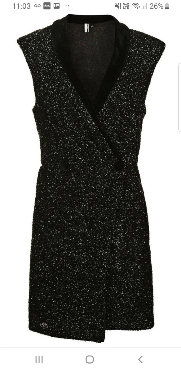 Topshop white tuxedo best sale dress