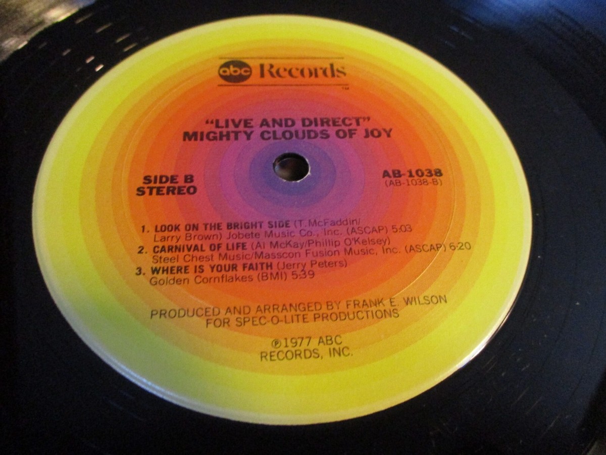 1977 MIGHTY CLOUDS OF JOY Live And Direct LP ABC 1038 Gospel Soul