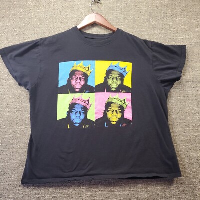 Notorious Big Biggie Smalls Color Block Black T-Shirt Size XL | eBay