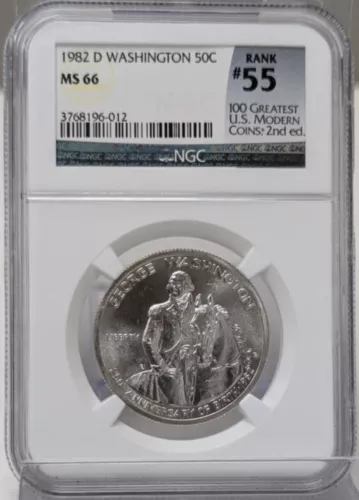 1982 D George Washington Commemorative Half Dollar NGC MS 66
