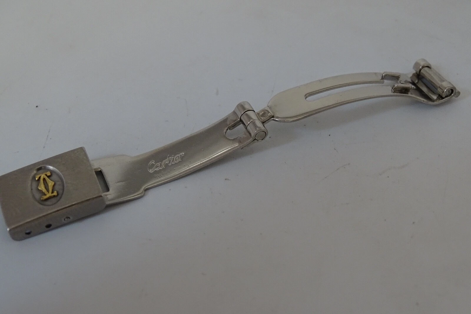 Cartier — Cartier Santos Deployment Clasp 18k & Stainless Steel  Original 10mm