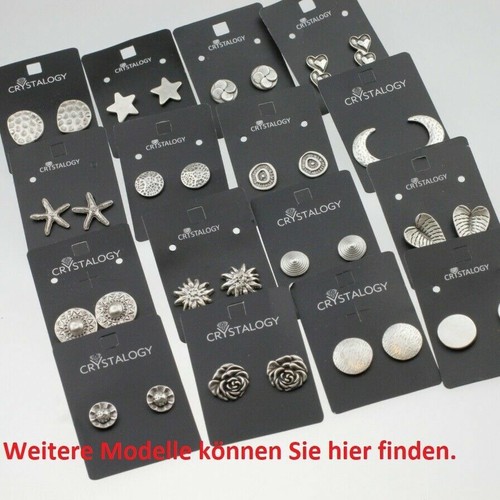 Ohrstecker Schnecke Fossilie Ohrring Rund Antik Silber Schmuck Geschenkidee - Picture 5 of 9