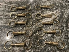 20pc DETACHABLE KEY CHAIN NICKEL PLATED - PULL APART QUICK RELEASE KEY RING 
