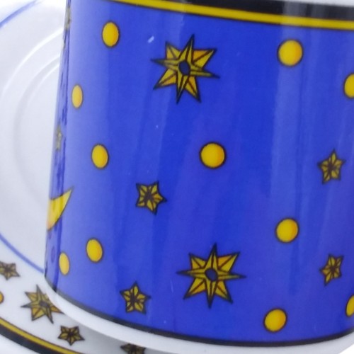 Sun & Moon Demitasse Cup Saucer Espresso Celestial Stars Galaxy Astrology - Picture 9 of 12