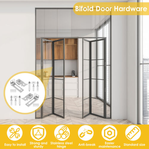 22Pcs Bifold Door Hardware Repair Kit Closet Door Hardware Kit Bi-Fold gujbJ