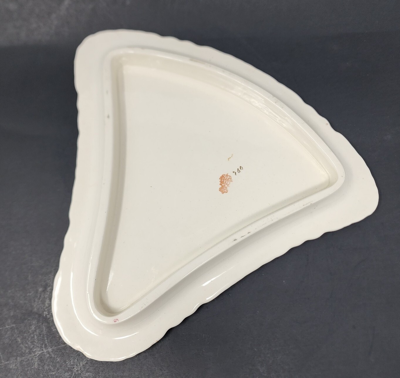 Antique Porcelain Cheese Keeper/Dish With Cover Floral Design Marked 10