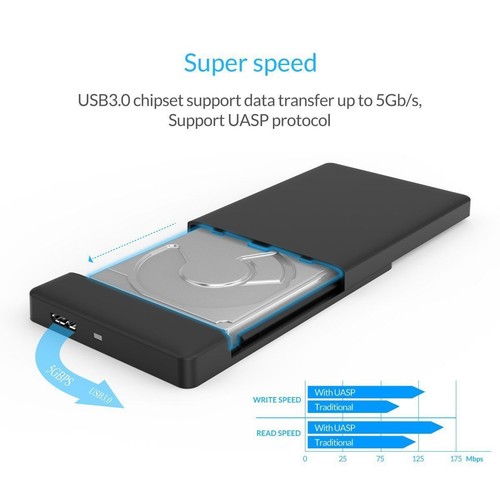 ORICO 2,5 pouces USB 3,0 SATA lll boîtier disque dur externe boîtier caddy - Photo 12/28