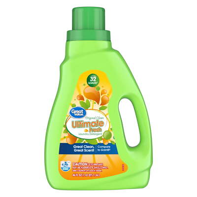 Great Value Ultimate Fresh Laundry Detergent, Original Clean, 46 fl oz