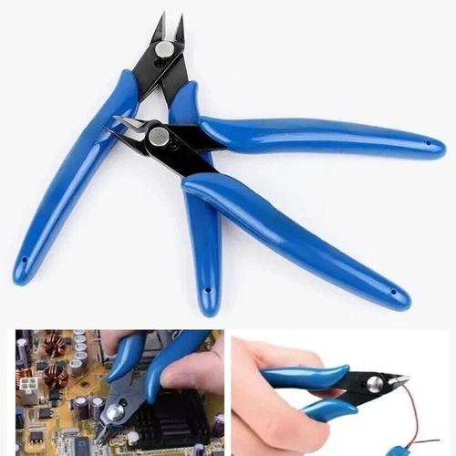 Seitenschneider klein mini Elektronik Zange Elektronikzange 2 Stück blau