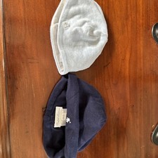 Lot Of 2 Ralph Lauren Baby Beanie Caps Navy Light Blue One Size Infant Boy