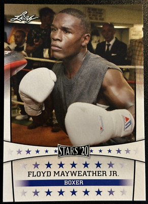 ''RARE'' FLOYD MAYWEATHER Jr - STAR'S 20 LEAF MINT 2020 #09 BOXING CARD FREE SHIP
