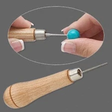 Bead Reamer, Wood with Diamond Coated Tip to Smooth Rough Bead Holes