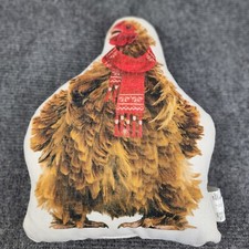 RED SHED Farmhouse Style Chicken Accent Pillow 18 X 14.2 Inches