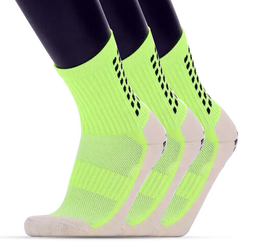 3X Pairs Sport Socks Anti Slip Grip Soccer Football Basketball Sock Premium
