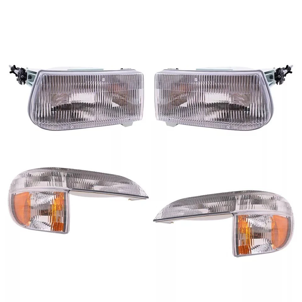 New Front Header Panel Headlight Corner Light 5Pcs Fits 1997-2001 Ford Explorer - Image 4 of 4