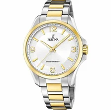 Festina F20657/1 Men's Solar Energy Two Tone Bracelet Watch