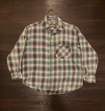 Vintage 80s Island Force 100% Cotton Made In USA Plaid Shirt Size XL 24x27