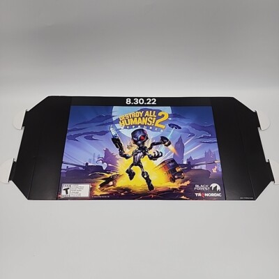 Destroy All Humans 2 Gamestop Marketing Display Poster 12in(21in) x 9in #1