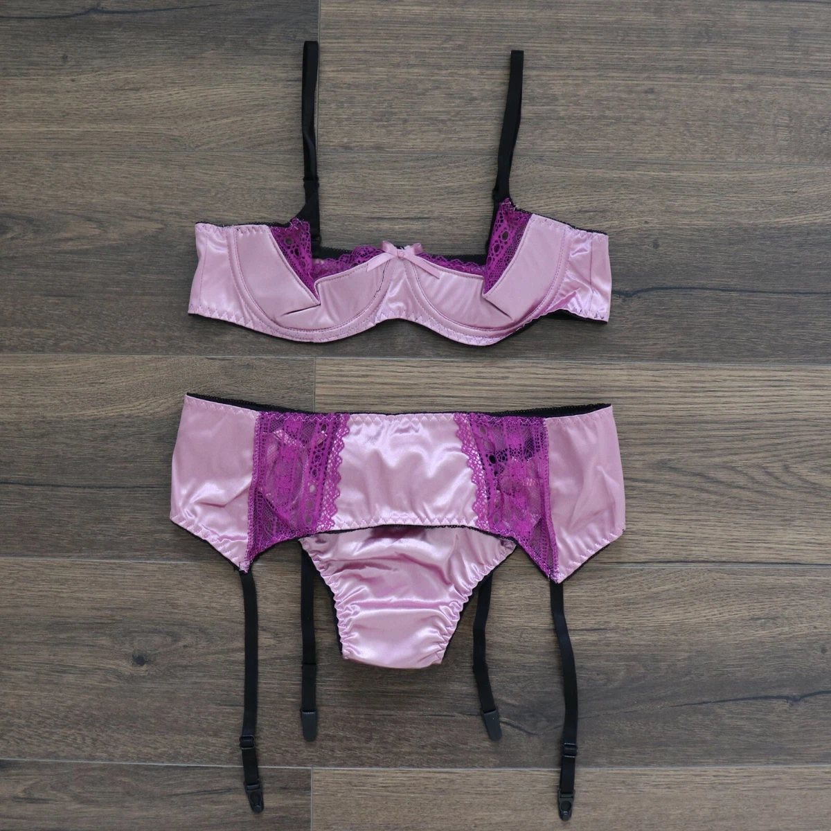 Pink Bra & Knicker Sets, Plus Size Lingerie Sets