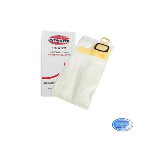 SACCHETTI ASPIRAPOLVERE MICROFIBRA FOLLETTO VK140 INTERFILTER 35601236