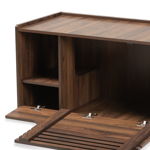 Cat Litter Box Cover / Cat House Side Table Furniture Brown Rectangle Storage - Picture 5 of 6
