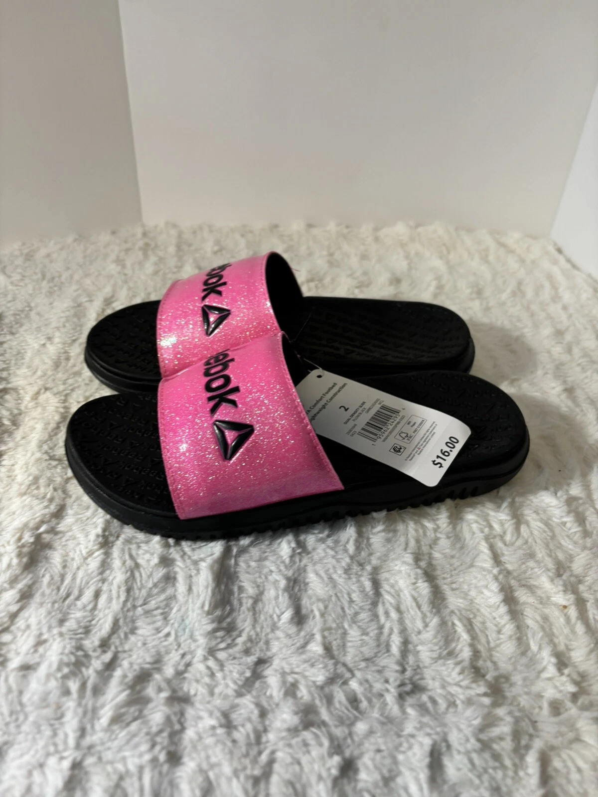 Reebok diapositiva a doppia densità per ragazze (prugna nero) ~ taglie 2