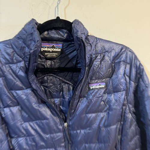 Patagonia Women’s Micro Puff Jacket Navy Blue Size Medium - Picture 3 of 4