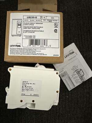 Leviton LB230-G Breaker 2P 30AMP 120/240V Ground Fault  HYDRAULIC MAGNET  NEW