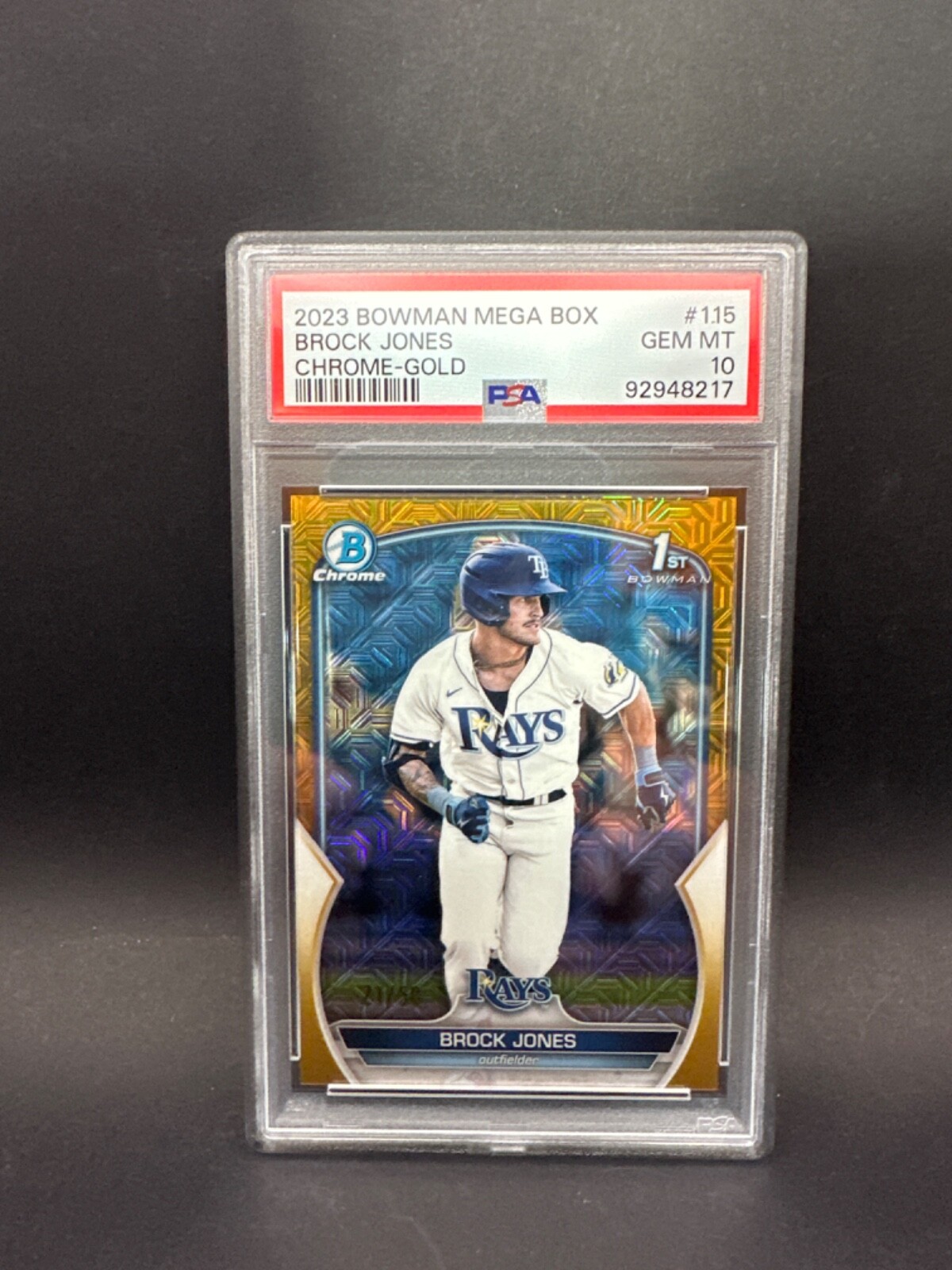 2023 Bowman Chrome Mega - Brock Jones 1st SP Gold #21/50 GEM MT 10 PSA 10 💎