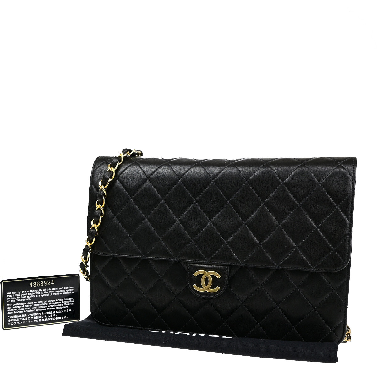 CHANEL CC Matelasse 25 Chain Shoulder Bag Leather Black GHW CHANEL CC Matelasse 25 Chain Shoulder Bag Leather Black GHW