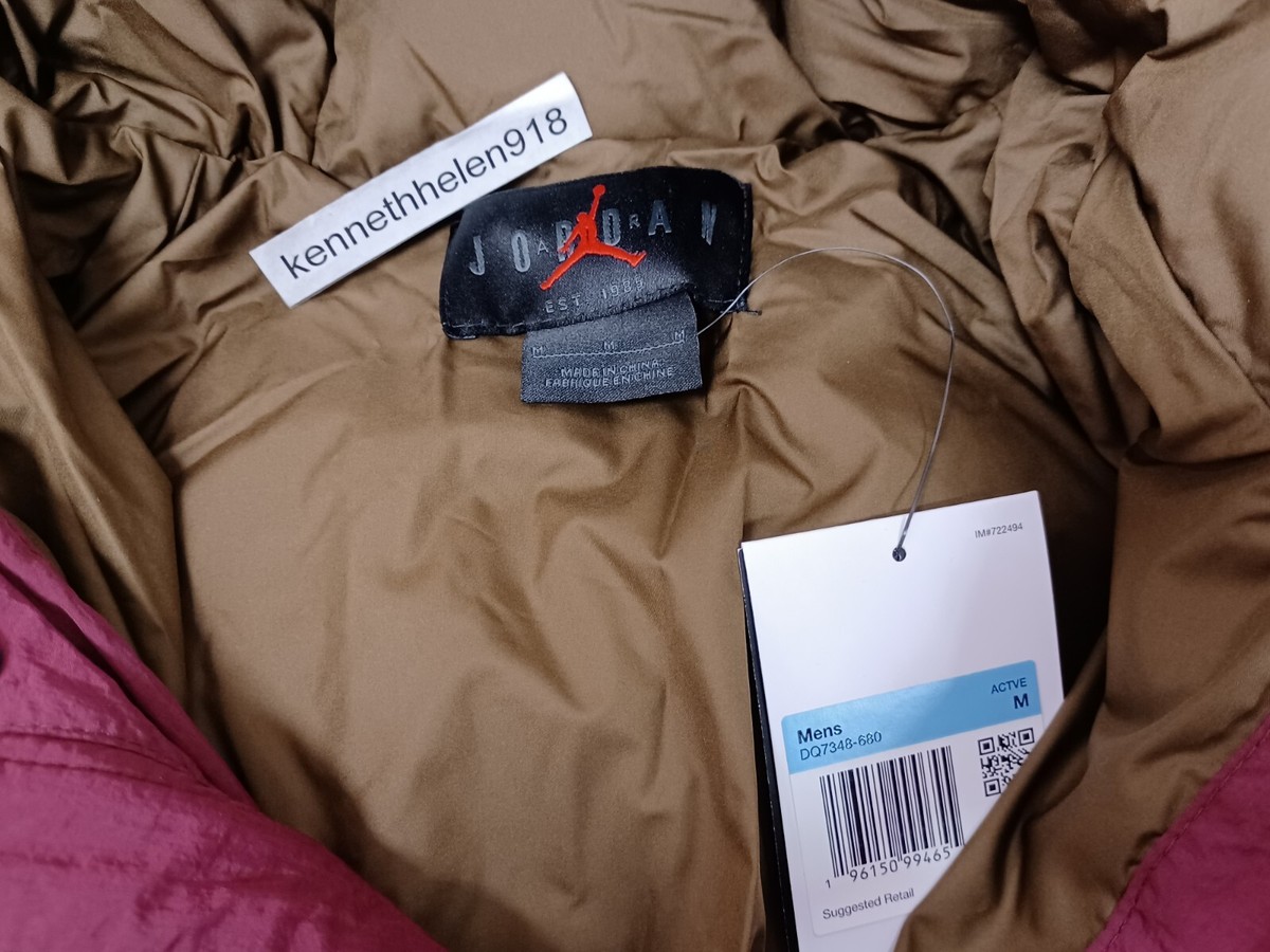 NIKE AIR JORDAN ESSENTIALS PUFFER JACKET DQ7348-680 MENS SIZE