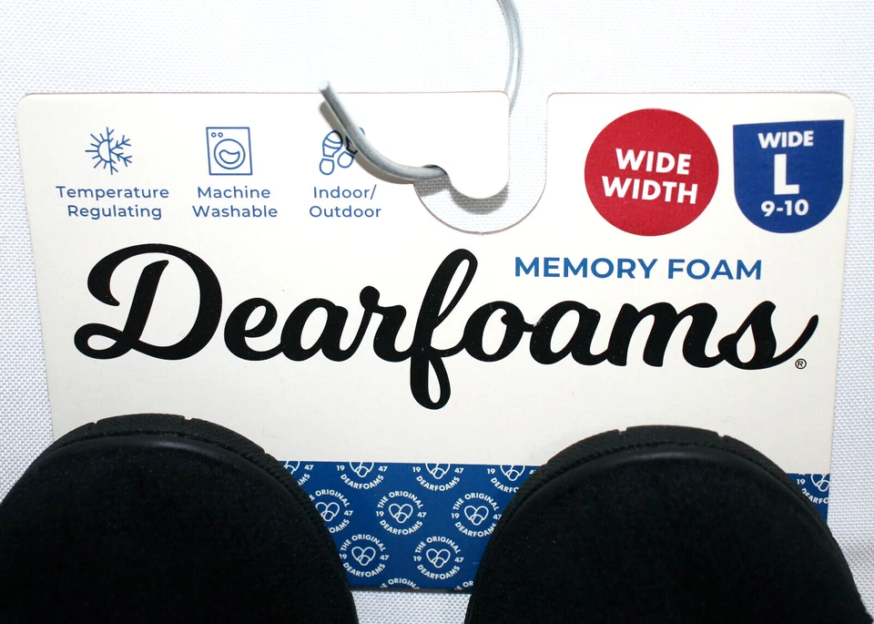 Zapatilla de ballet de espuma viscoelástica DEARFOAMS para mujer talla L 9-10 W terciopelo negro DCOM26660 Foto 3 de 4