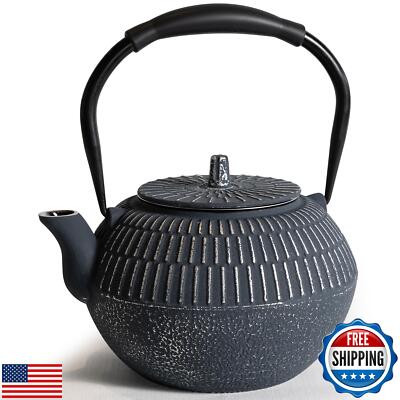 GUANGHEIRON Cast iron Teapot, Tea Kettle for Stovetop Safe with