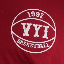 VTG 90s 1992 VYI Basketball Russell Single Stitch T Shirt Mens XL USA Made