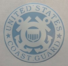 US Coast Guard Logo Die Cut Vinyl Sticker Patriotic Gun USA America Marines Army