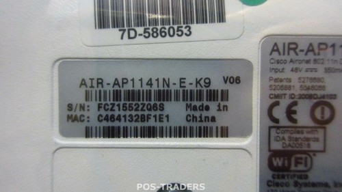 CISCO AIR-LAP1141N-E-K9 V06 - 802.11g/n Fixed Unified AP; - IN ANTISTATIC BAG - Bild 3 von 3