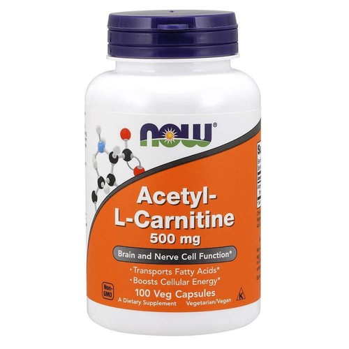 NOW® Acetyl-L-Carnitine, 500 mg, 100 Veg Caps   - Picture 10 of 26