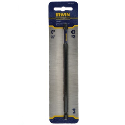 Irwin IWAF36PH3 #3 Phillips Impact Performance Series Power Bit, 6'' Length