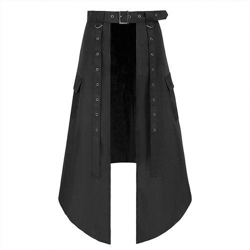 Asymmetric Rivet Skirt Gothic Leather Belt Medieval Roman Warrior Metal Chain - Picture 14 of 14